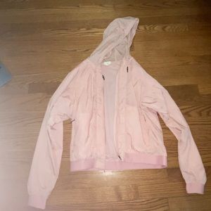 H&M Sport Pink Windbreaker Jacket, Size Small